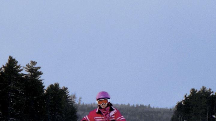 Ariel Silverman, 10, enjoys dogsledding with her family in northern Maine at Nahmakanta Lake Wilderness Camps.