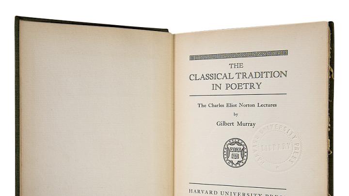 The first Norton Lecture (1927), by Gilbert Murray, professor of Greek at Oxford