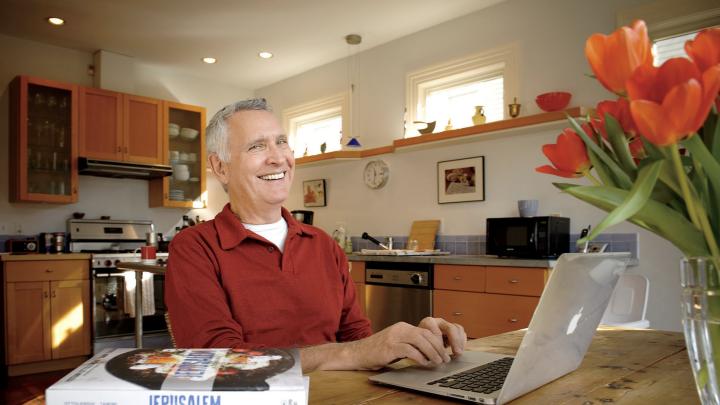 &ldquo;Doc&rdquo; Willoughby in his home kitchen in Cambridge, a laboratory for cookbooks