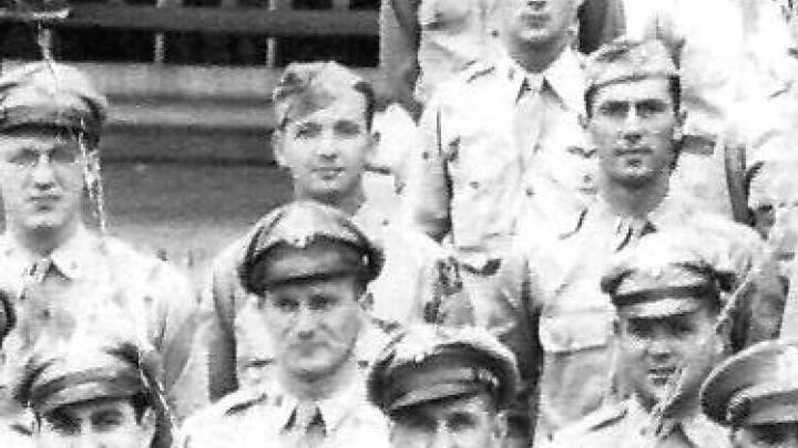 First Lieutenant Llewellyn S. Parsons, Army Air Force, center top, completed Statistical School Class 46-1 in September 1945.