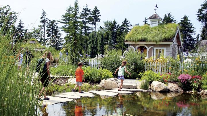 Part of the children&rsquo;s arena at Coastal Maine Botanical Gardens