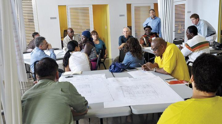 Current Skid Row Housing Trust residents participate in design workshops for future projects.