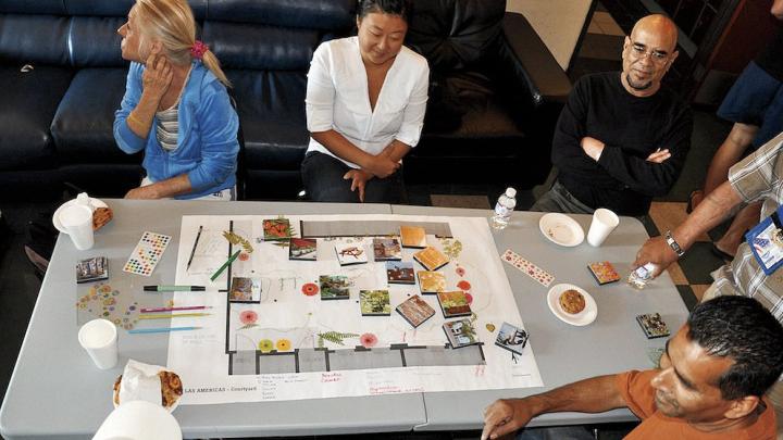 Current Skid Row Housing Trust residents participate in design workshops for future projects.