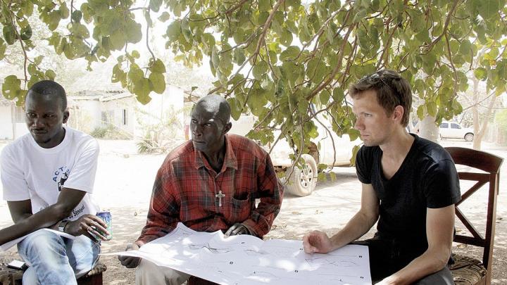 Jordan MacTavish, M.Arch. &rsquo;12, worked with local leaders on plans for the Sinthian Cultural Center in Senegal.