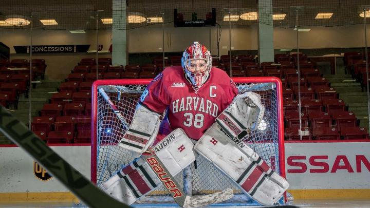 This season Maschmeyer made her 2,108th save, surpassing the Harvard women’s hockey all-time record.