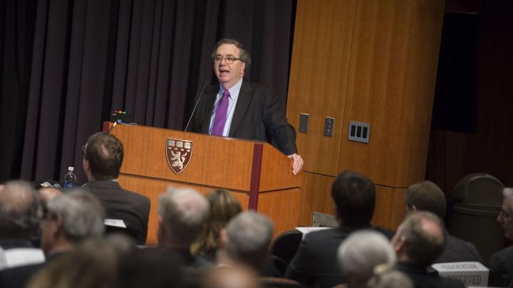 Dean Jeffrey Flier delivered opening remarks at the symposium.