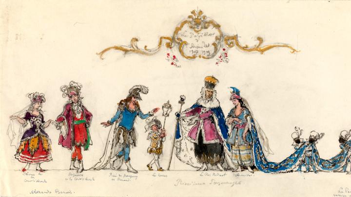 Costume design by Alexandre Benois for <em>Le Pavillon d'Armide,</em> 1909