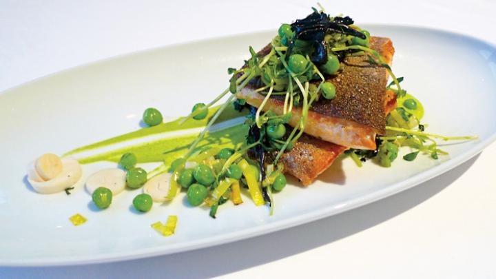 A beautifully plated offering of seared char, from Rialto