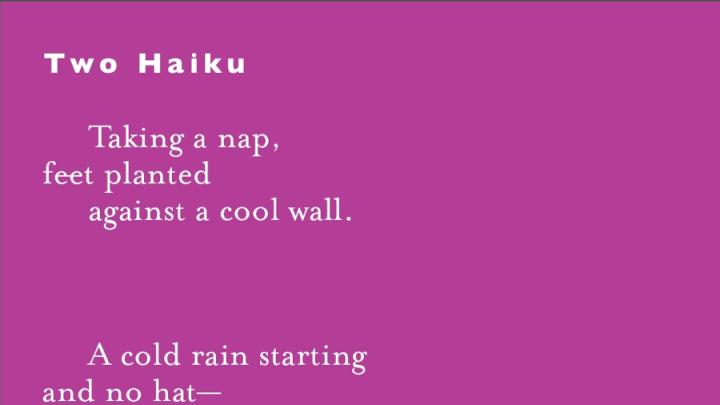 <i>Two Haiku</i> by Basho