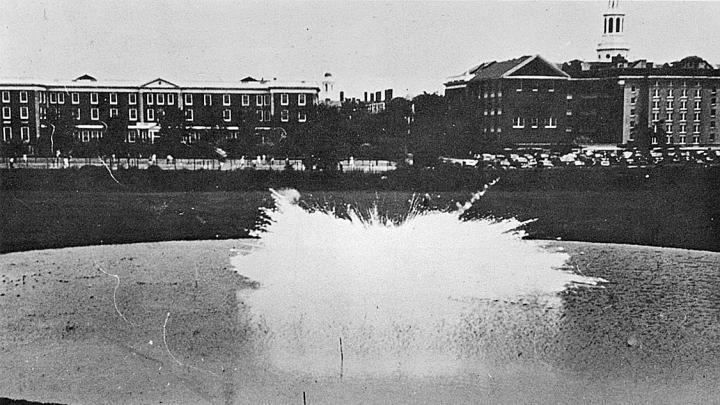 Independence Day, 1942: the first field test of napalm, behind Harvard Business School 
