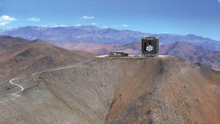 The GMT as it will appear at Las Campanas Observatory, in Chile