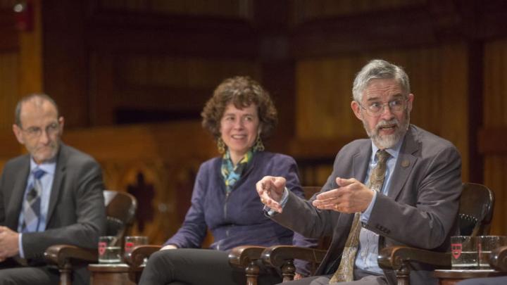 John Holdren, director of the White House Office of Science and Technology Policy, makes a point.