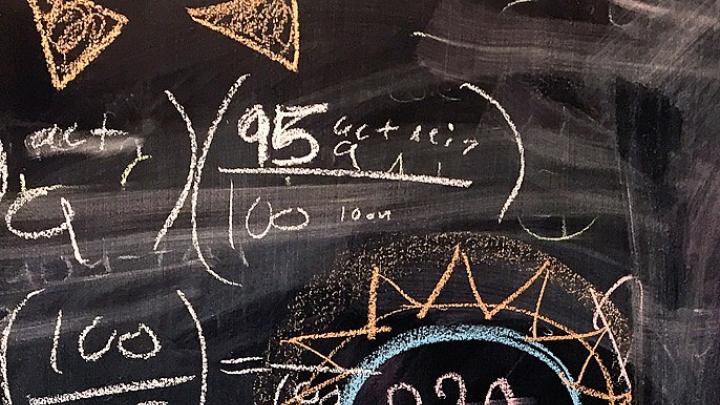 An office blackboard reflects Opower’s effort to encourage creativity.