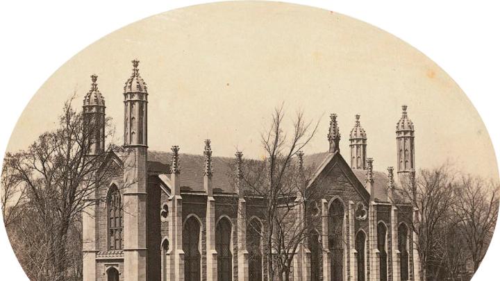 Gore Hall, the new library built in 1844