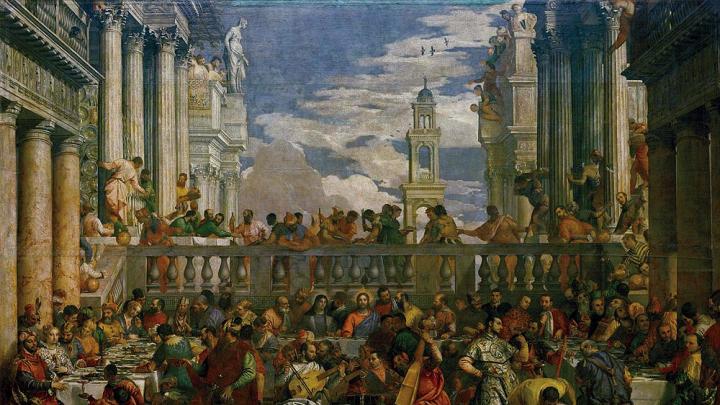 Reproduction of Veronese’s “The Wedding Feast at Cana” (1563), the subject of a new book about art theft by Cynthia Saltzman