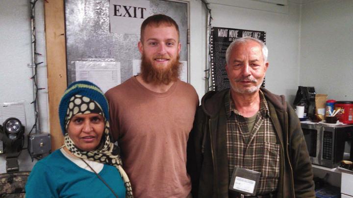 Phil Caruso with two Afghan translators