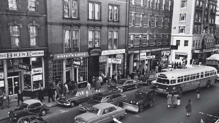 Vintage Harvard Square: a view in 1960