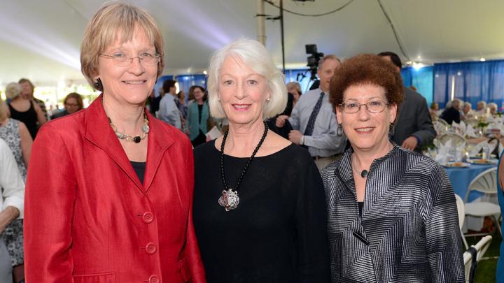 President Drew Faust, Radcliffe Medal recipient Jane Alexander, and dean of the Radcliffe Institute for Advanced Study Lizabeth Cohen