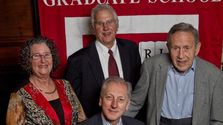 Clockwise from far left: Judith Lasker, Bruce Alberts, Leo Marx, and Keith Christiansen