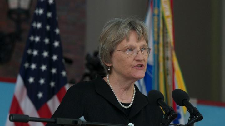 President Drew Faust linked service and inclusiveness.
