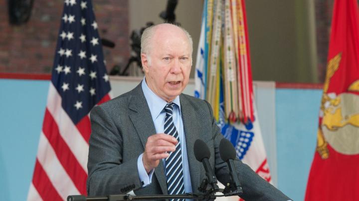 Guest speaker David Gergen stressed the value of humility and perspective.