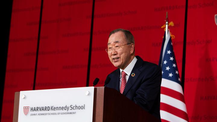 Ban Ki-moon at podium