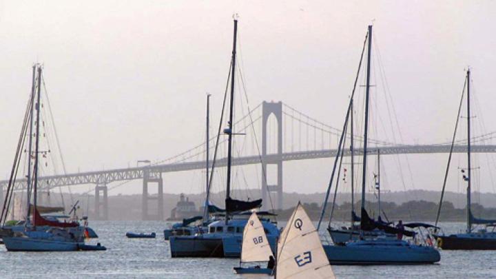 Sailboats in Newport Harbor