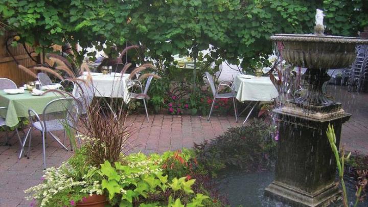 Request a spot on Stellina’s Italian-style back terrace.