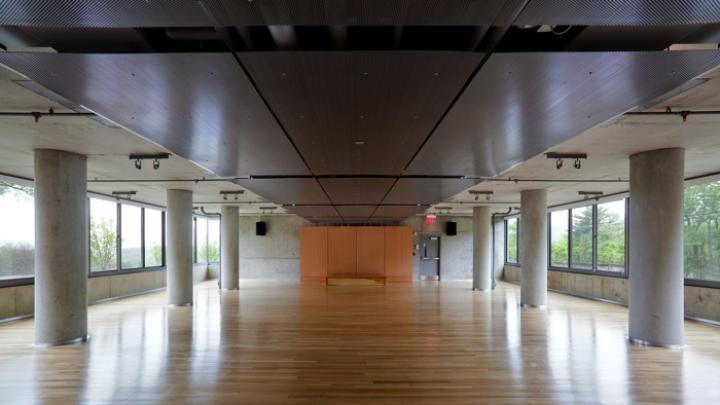 Polished yoga space at new Kripalu residential tower