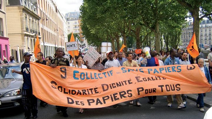 Migrant-rights protest, Paris, July 2007
