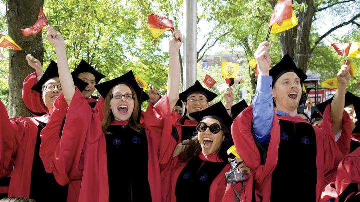 Doctoral delight: new Ph.D.s Sung Hoon Kang, Kedron Thomas, and Rheana Juno Parrenas. 