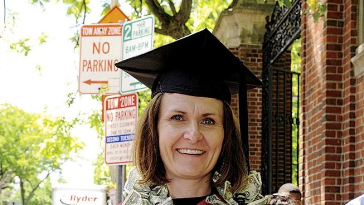 Flaunting the value (or cost?) of her education: Paula Barlow Fiet, Ed.M.