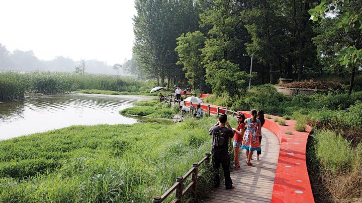 Red Ribbon Park, along the naturally verdant Tanghe River in Qinhuangdao, Hebei Province, China, 2007 