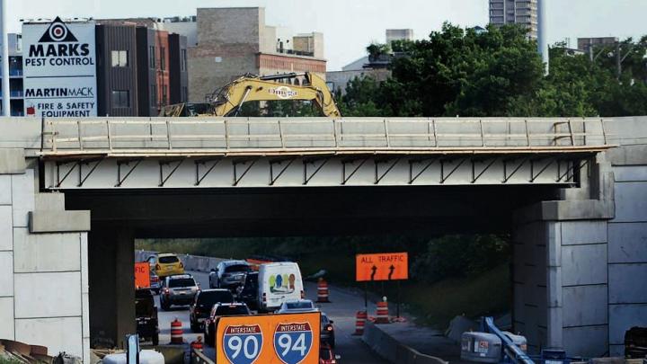 Congestion from catch-up highway reconstruction in Chicago