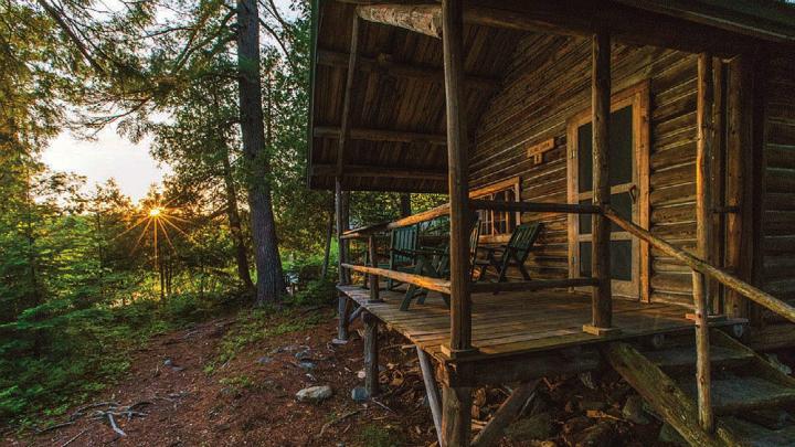 Maine wilderness cabin 