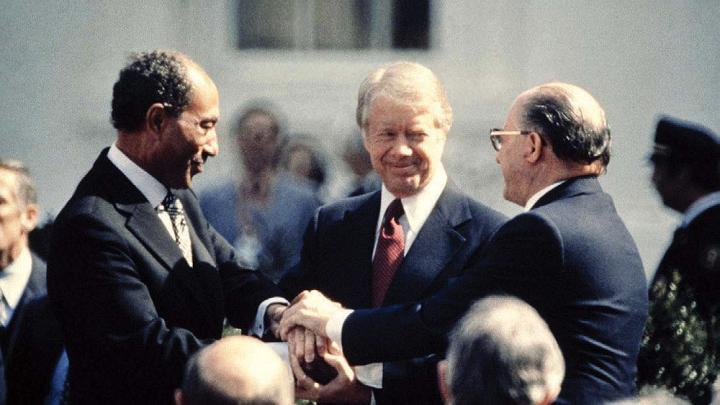 Jimmy Carter, Anwar el-Sadat and Menachem Begin, March 26, 1979, the White House