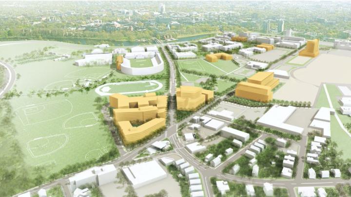 A 3-D view of Harvard’s Allston holdings in 10 years.