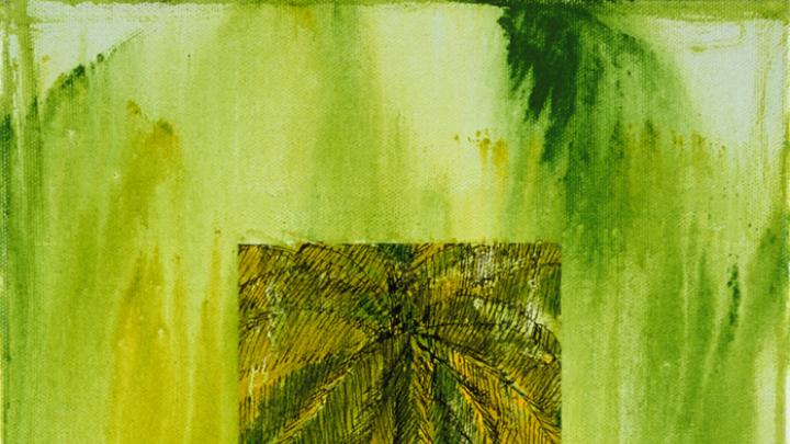 <em>Kerala Palm Framed</em> (acrylic on canvas, 2002)