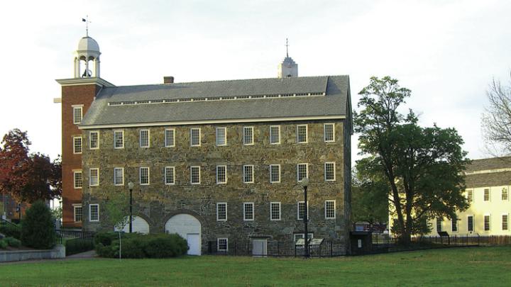 The Slater Mill’s stone exterior