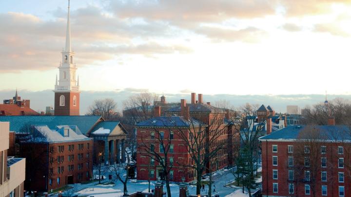 Looking south into Harvard Yard