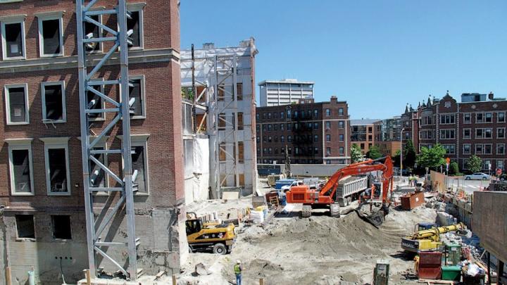 As of early July, construction of the new Harvard Art Museums building remained in the excavation phase.