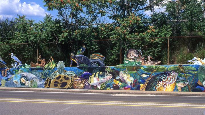 Photograph courtesy of David Fichter Detail for <i>Mystic River Mural</i>