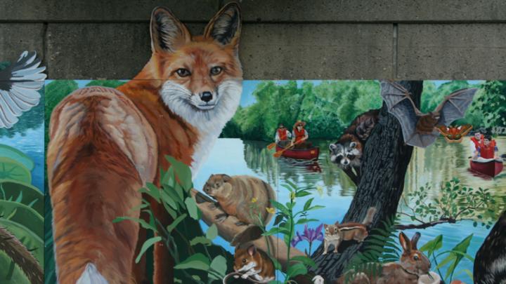 Photograph courtesy of David Fichter Detail for <i>Mystic River Mural</i>