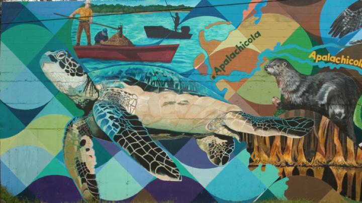 Photograph courtesy of David Fichter Detail of <i>Native Waters</i>