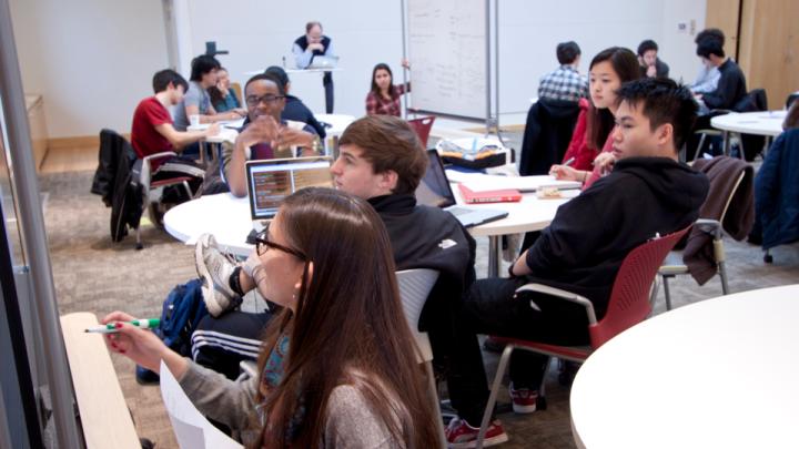 Clockwise, back left: Abiola Laniyonu, Selena Kim, Ricky Liu, Conner Dalton, and Christine A. Maroti