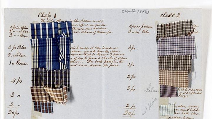 Silk samples, c.1850 