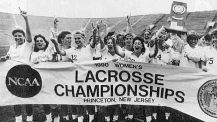 May 20, 1990—The women's lacrosse team comes from behind to win the NCAA championship.