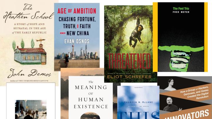 Covers of the eight books by Harvardians on the 2014 National Book Award long list