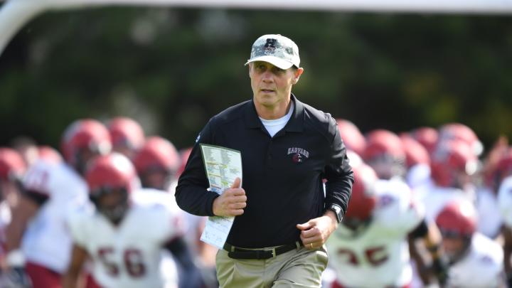 The Brown game was Tim Murphy's 221st on the Crimson sideline--most ever for a Harvard football coach, surpassing the mark of Joe Restic (1971-93).