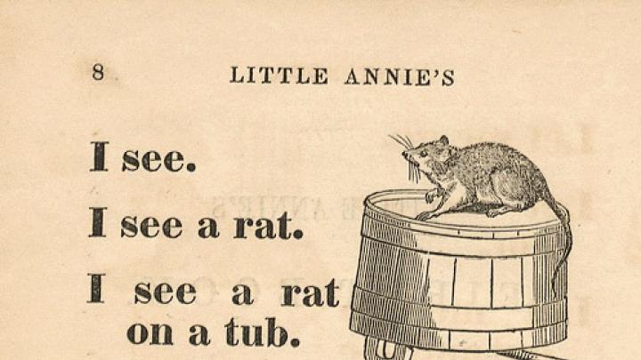 A page from <em>Little Annie’s First Book, Chiefly in Words of Three Letters, by Her Mother</em> (1850)